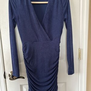 Forever 21 Navy Long Sleeve Dress